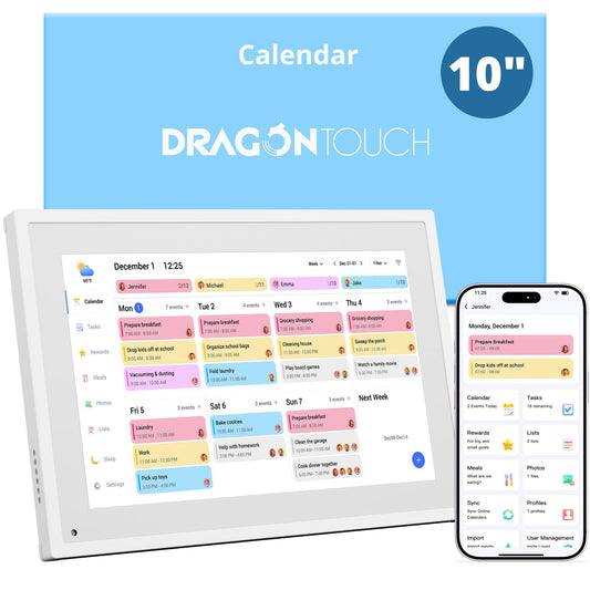Dragon Touch 10.1 inch Digital Calendar