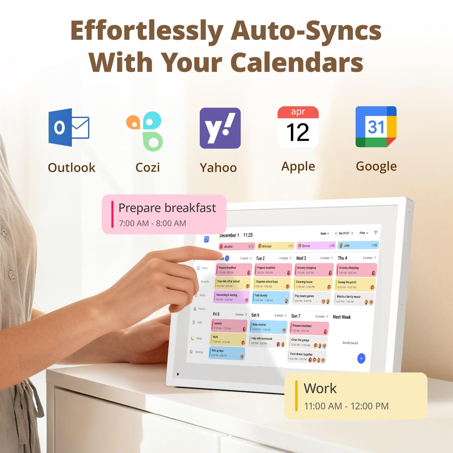 Dragon Touch 10.1 inch Digital Calendar