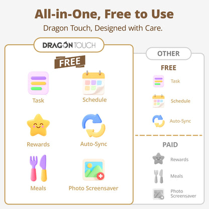 Dragon Touch 10.1 inch Digital Calendar